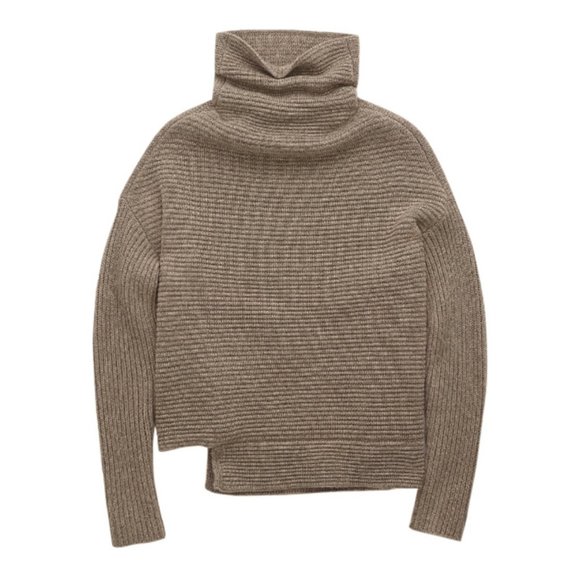 Aritzia Mika Cashmere & Wool Funnel Cowl Turtleneck Sweater Boxy Oversized Cozy - Picture 9 of 15